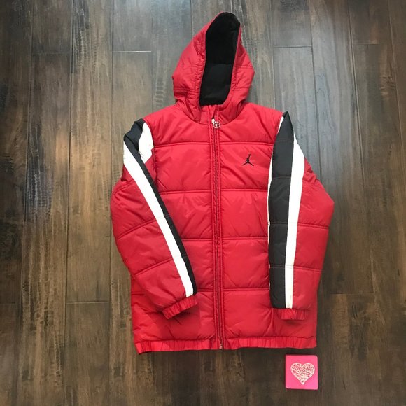 red jordan puffer jacket